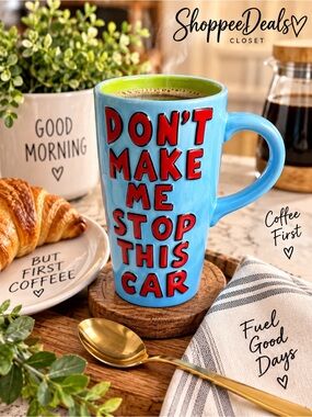 Lorrie Veasey “Don’t Make Me Stop This Car” Tall Ceramic Mug
